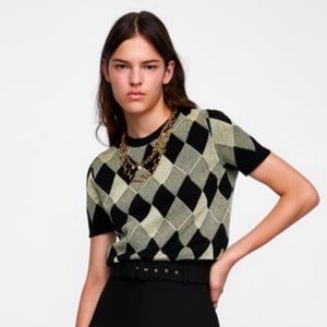 Zara Black/Gold Sweater!!